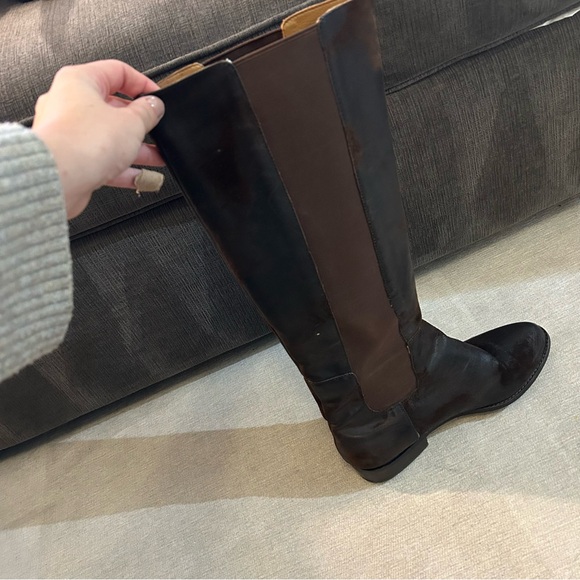 Michael Kors Val Waxy Brown Leather Boots - Picture 4 of 5